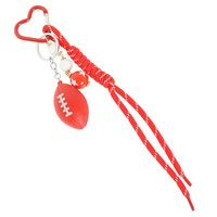 FOOTBALL WRISTLET KEYCHAIN BAG CHARM